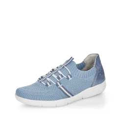 Rieker Colorful Styles-Women'S Slippers Sky Blue-Pure White