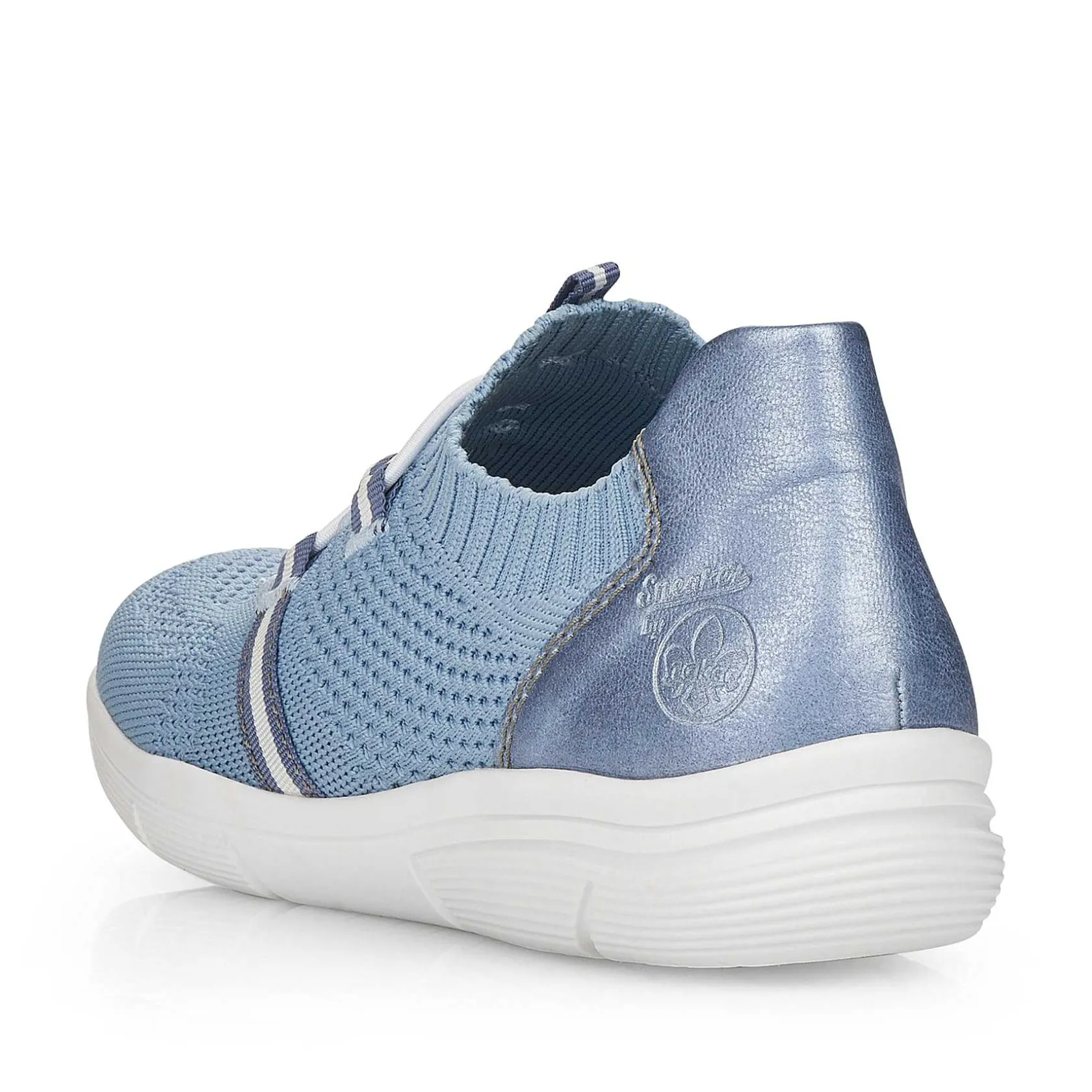 Rieker Colorful Styles-Women'S Slippers Sky Blue-Pure White