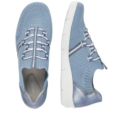 Rieker Colorful Styles-Women'S Slippers Sky Blue-Pure White