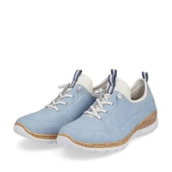 Rieker Colorful Styles-Women'S Slippers Sky Blue