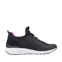 Rieker Low Shoes & Slippers-Women'S Slippers Urban-Black Flamingo-Pink