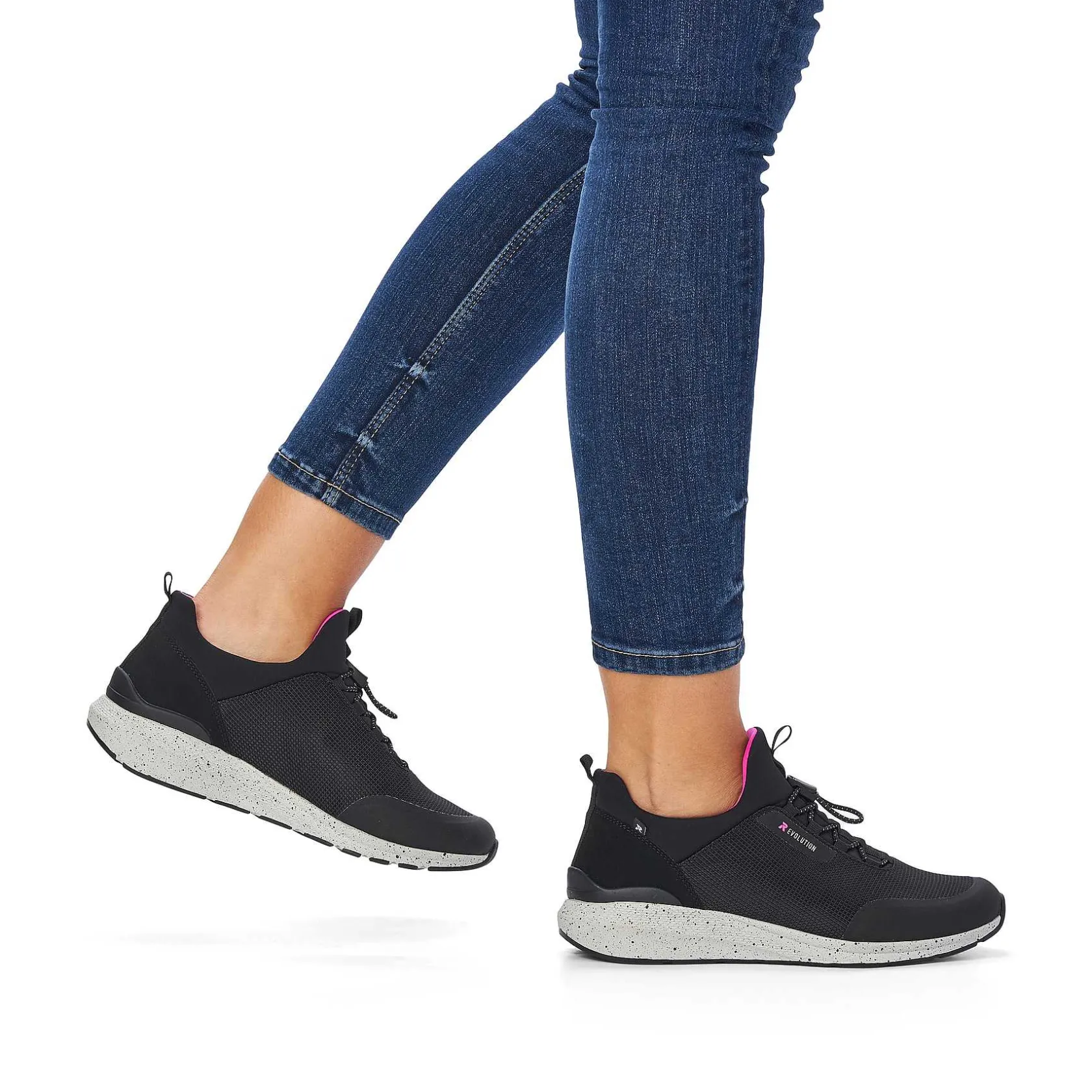 Rieker Low Shoes & Slippers-Women'S Slippers Urban-Black Flamingo-Pink