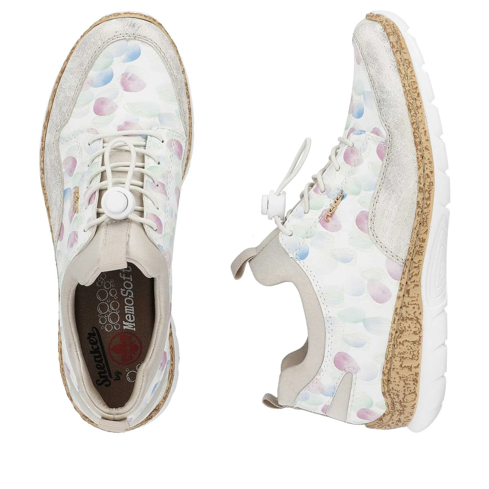 Rieker Low Shoes & Slippers-Women'S Slippers White-Multi-Cream Beige
