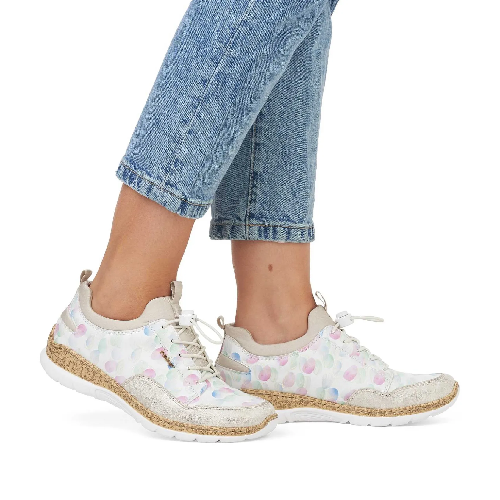 Rieker Low Shoes & Slippers-Women'S Slippers White-Multi-Cream Beige
