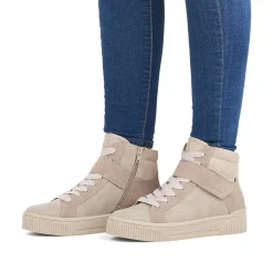 Rieker Sneakers-Women'S Sneaker High Cream Beige