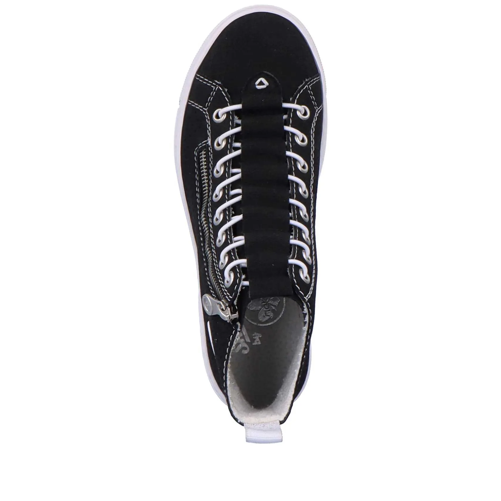 Rieker Sneakers-Women'S Sneaker High Night Black-Crystal White