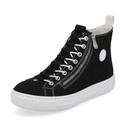 Rieker Sneakers-Women'S Sneaker High Night Black-Crystal White