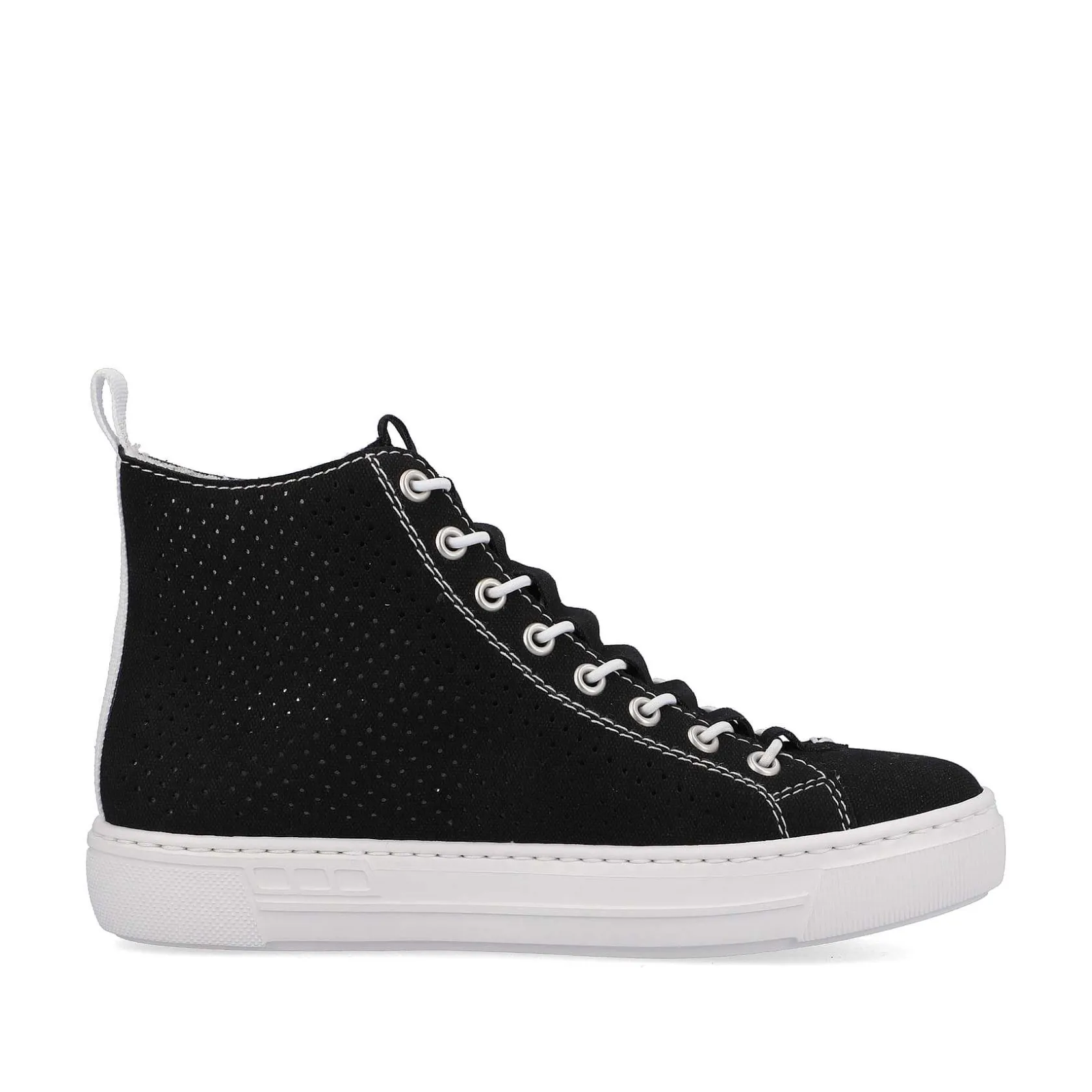 Rieker Sneakers-Women'S Sneaker High Night Black-Crystal White