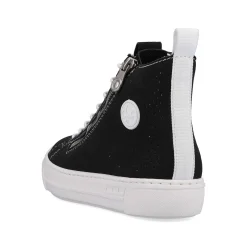 Rieker Sneakers-Women'S Sneaker High Night Black-Crystal White