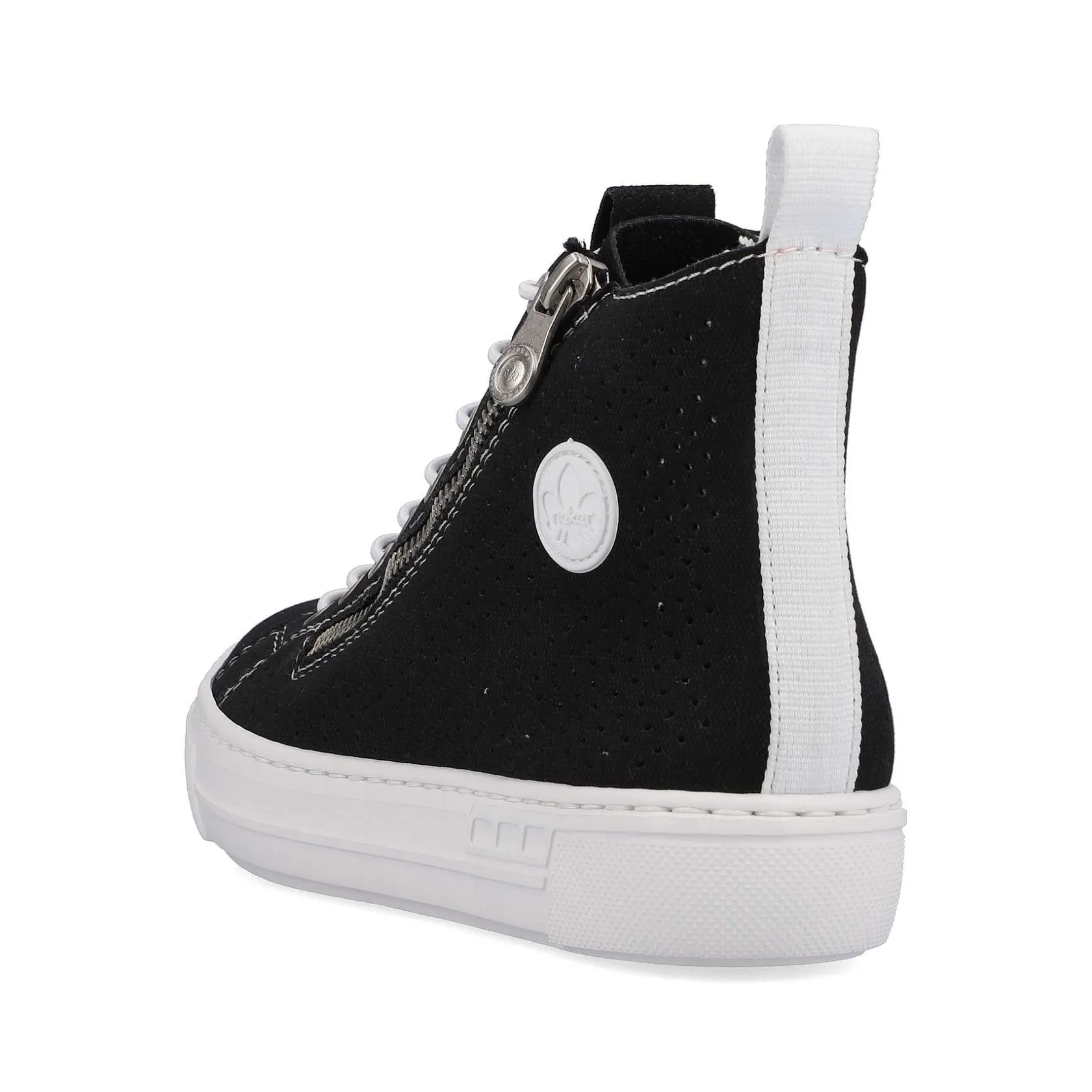 Rieker Sneakers-Women'S Sneaker High Night Black-Crystal White