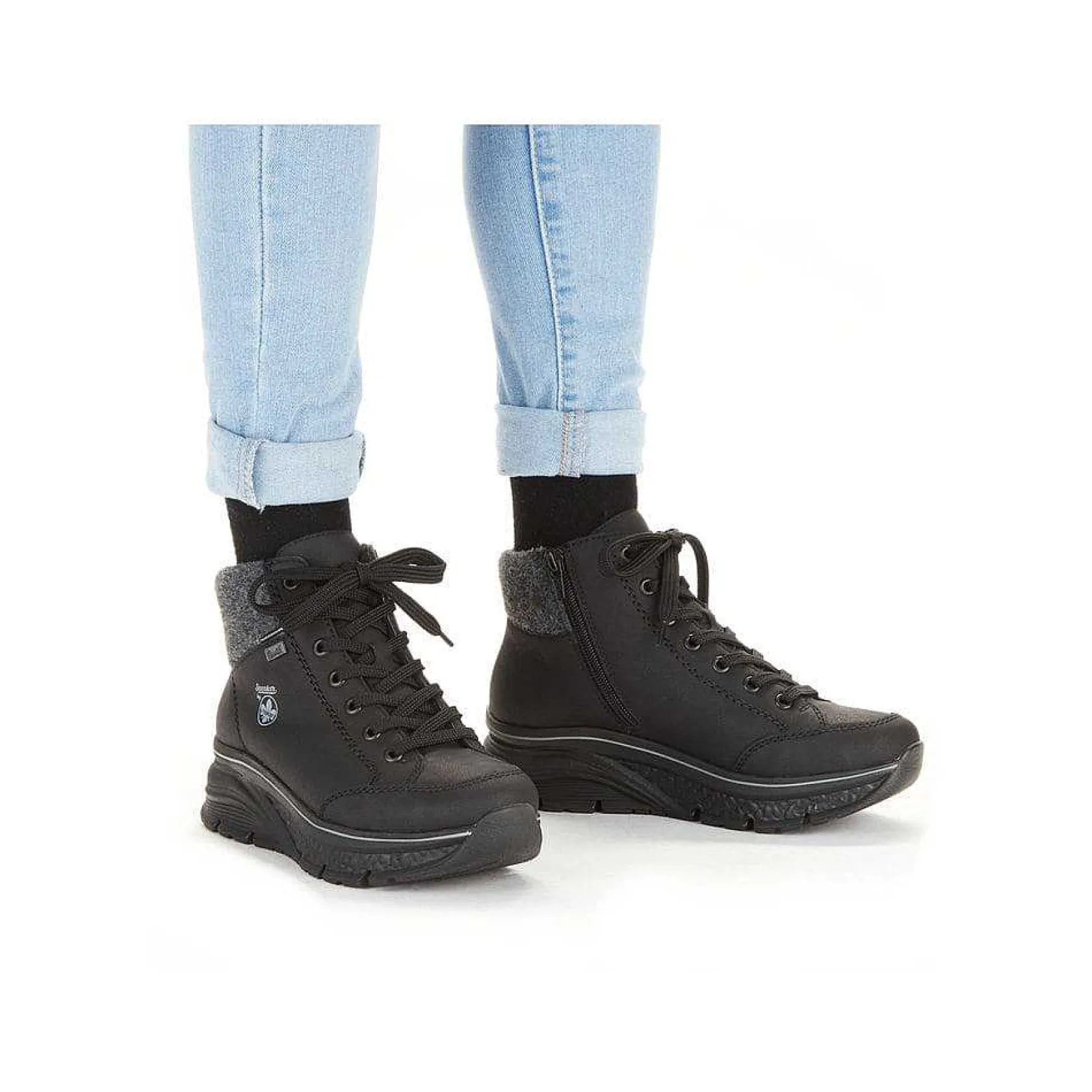 Rieker Sneakers-Women'S Sneaker High Deep Black