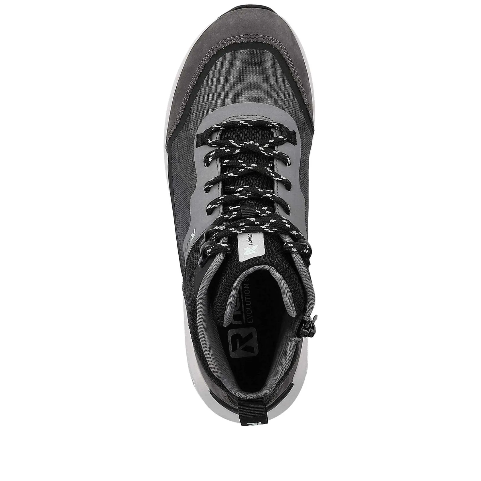 Rieker Sneakers-Women'S Sneaker High Stone-Grey Ocean-Blue