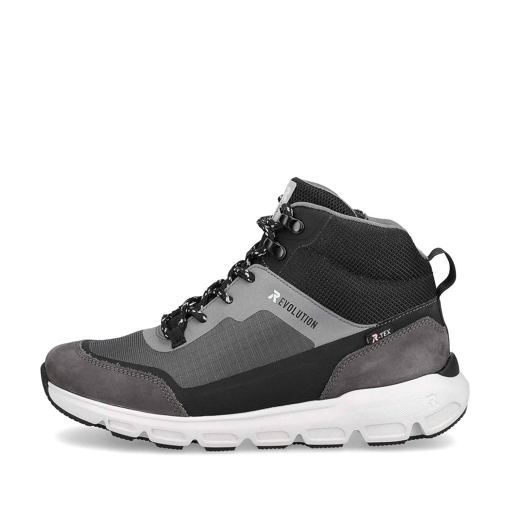 Rieker Sneakers-Women'S Sneaker High Stone-Grey Ocean-Blue