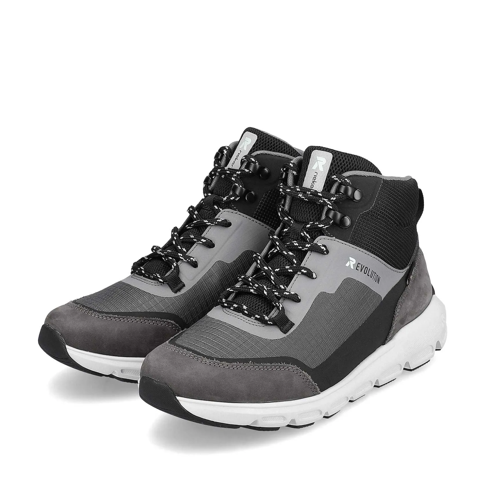 Rieker Sneakers-Women'S Sneaker High Stone-Grey Ocean-Blue