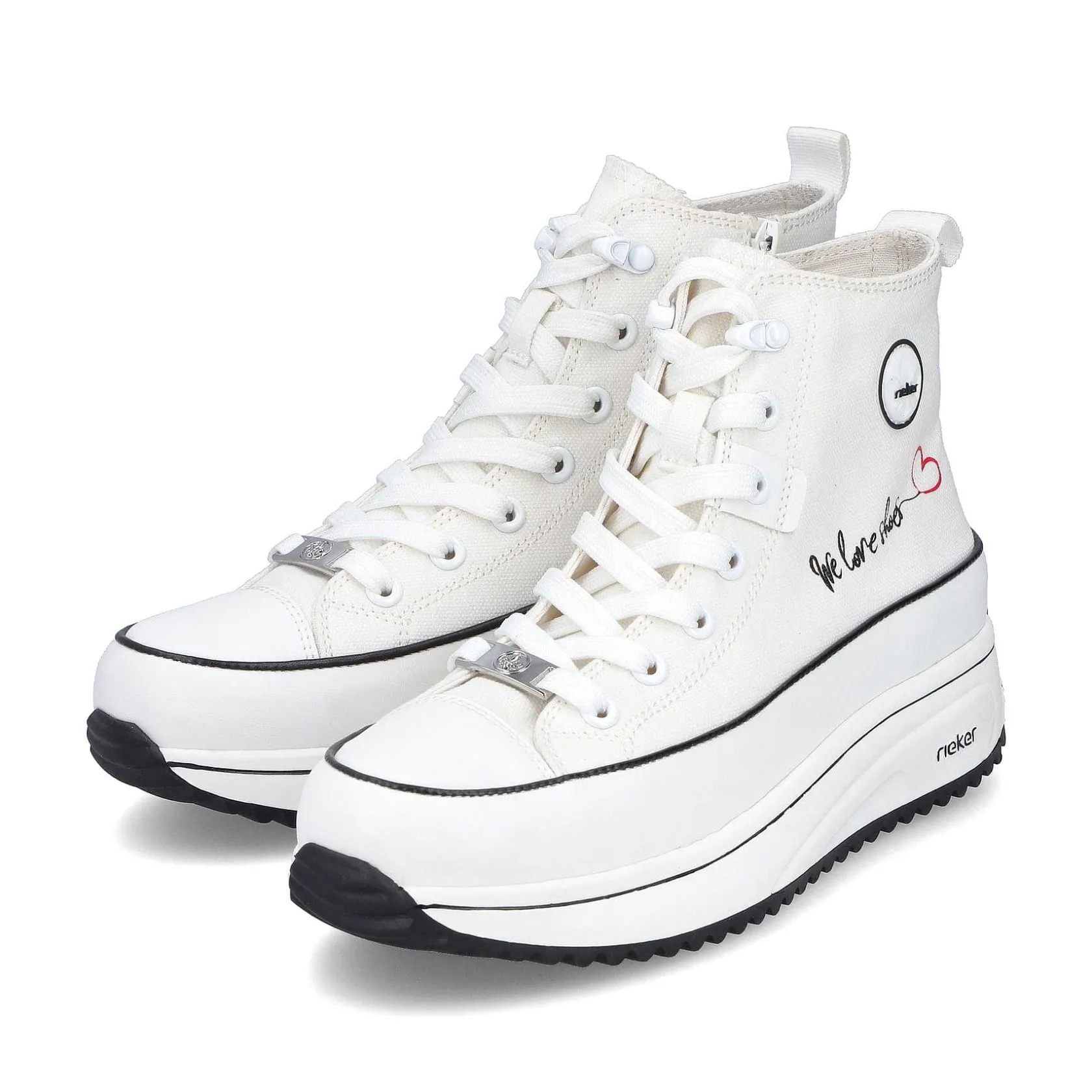 Rieker Vegan-Women'S Sneaker High Ice White