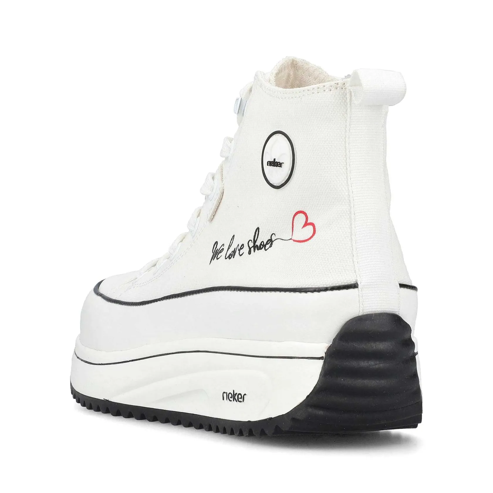 Rieker Vegan-Women'S Sneaker High Ice White