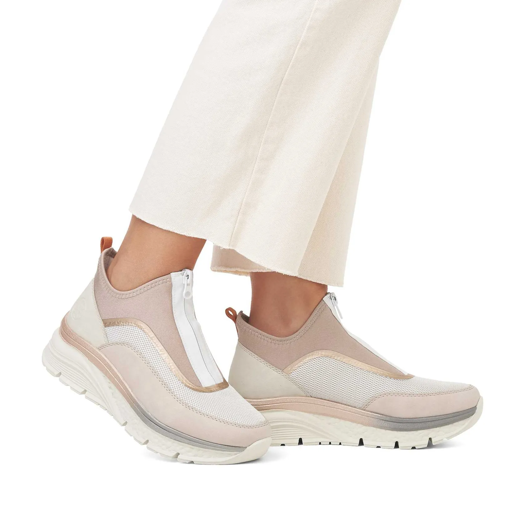 Rieker Colorful Styles-Women'S Sneaker High Soft Pink