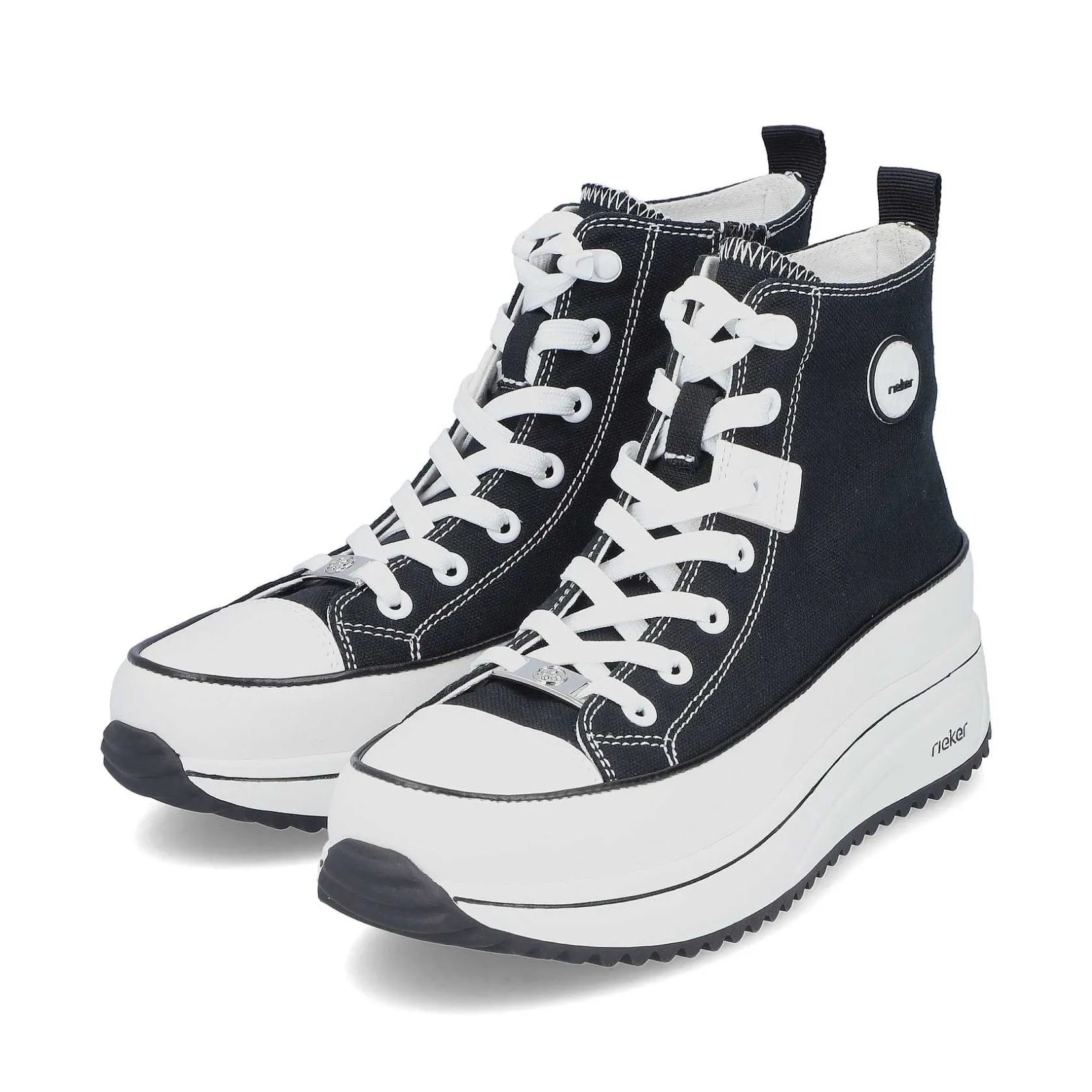 Rieker Vegan-Women'S Sneaker High Deep Black