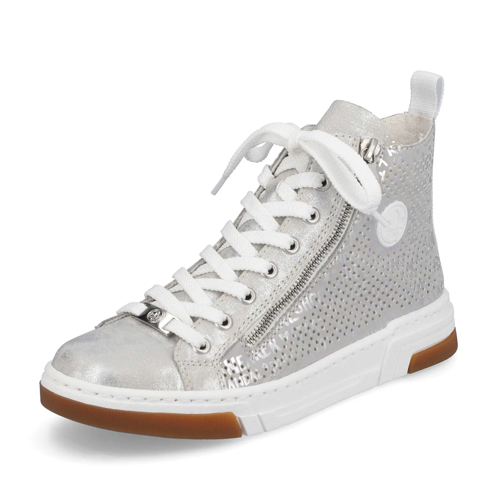 Rieker Sneakers-Women'S Sneaker High Silver Grey