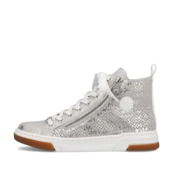 Rieker Sneakers-Women'S Sneaker High Silver Grey