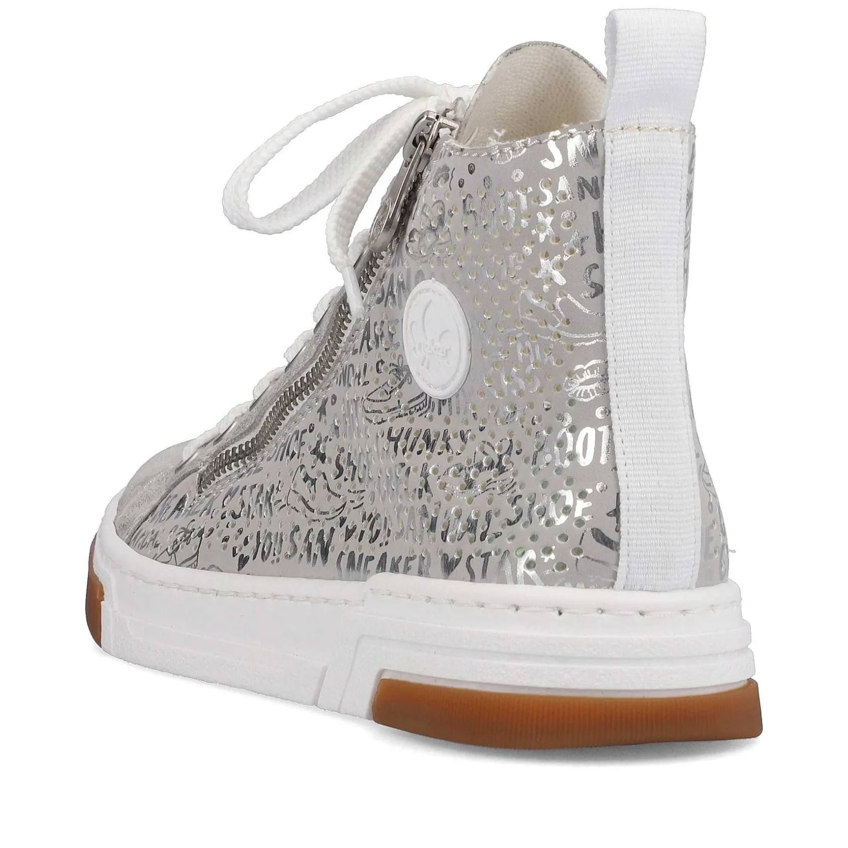 Rieker Sneakers-Women'S Sneaker High Silver Grey