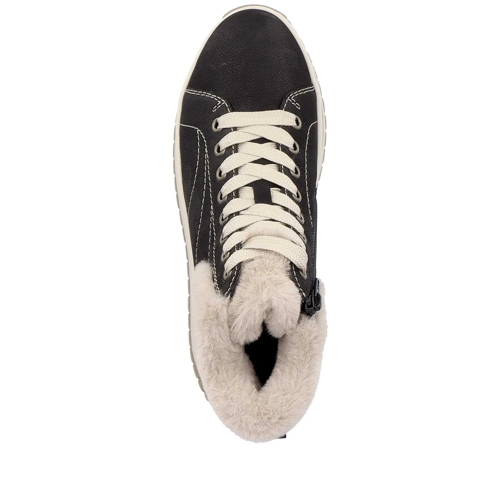 Rieker Sneakers-Women'S Sneaker High Night Black Cream Beige