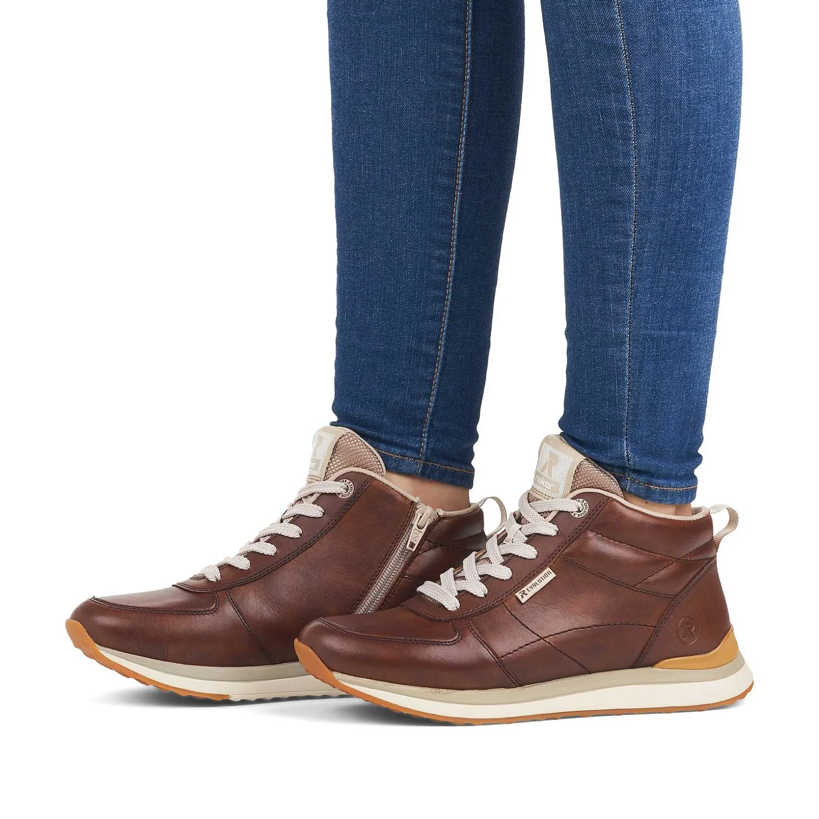 Rieker Sneakers-Women'S Sneaker High Wood Brown