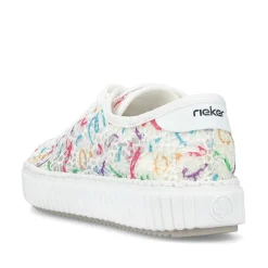 Rieker Vegan-Women'S Sneaker Low Multi-Snow White