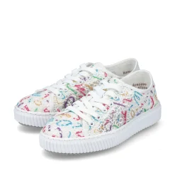 Rieker Vegan-Women'S Sneaker Low Multi-Snow White