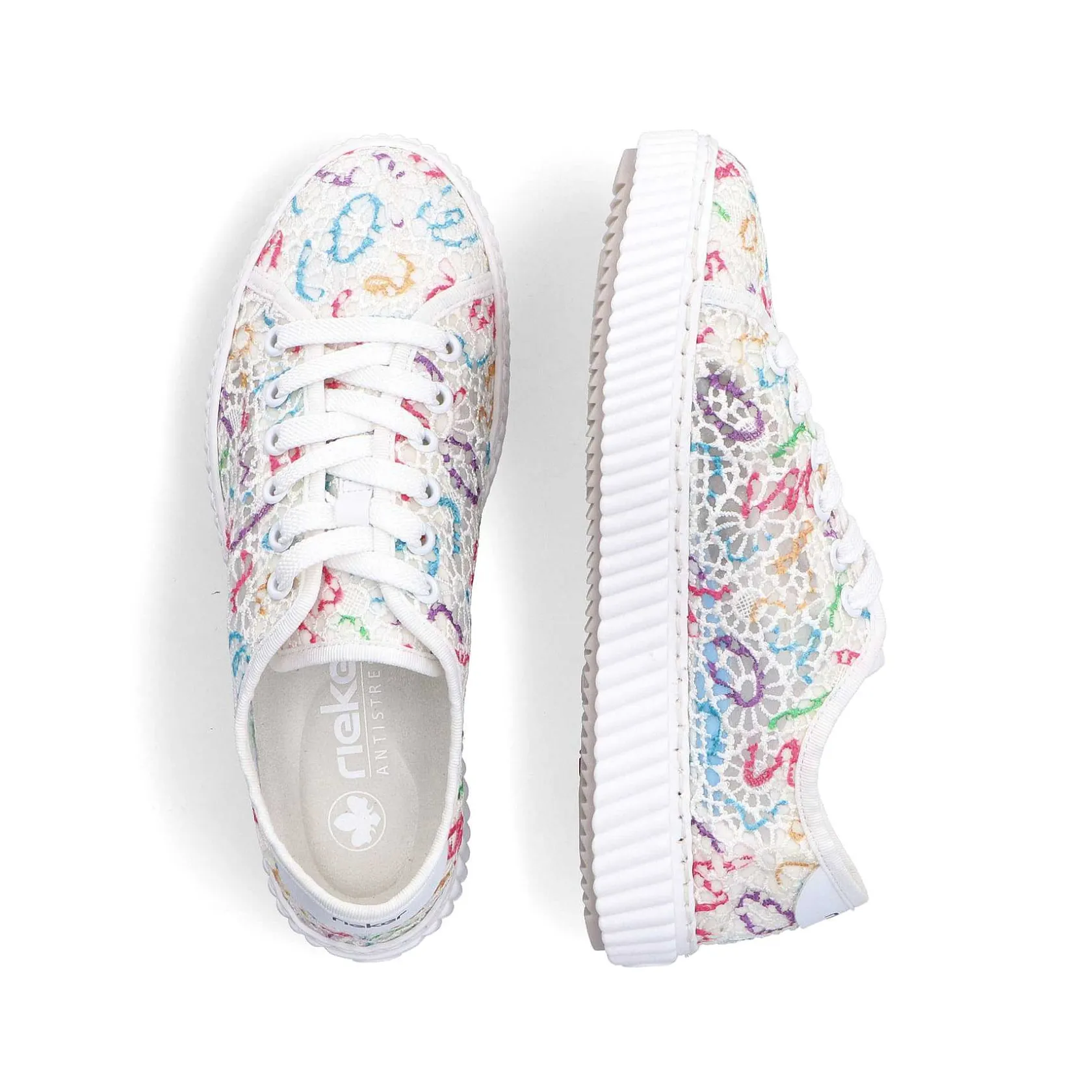Rieker Vegan-Women'S Sneaker Low Multi-Snow White