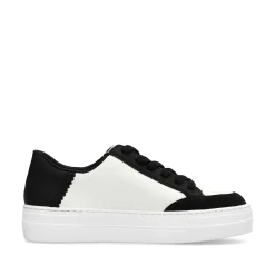 Rieker Sneakers-Women'S Sneaker Low Crystal White-Deep Black