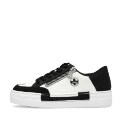 Rieker Sneakers-Women'S Sneaker Low Crystal White-Deep Black