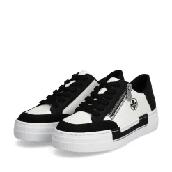 Rieker Sneakers-Women'S Sneaker Low Crystal White-Deep Black