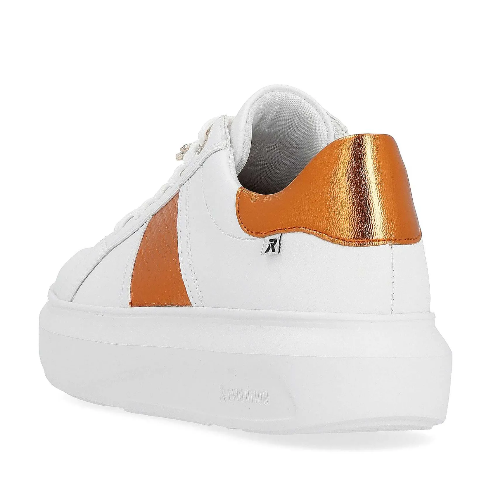 Rieker Colorful Styles-Women'S Sneaker Low Pearl-White Copper-Metallic