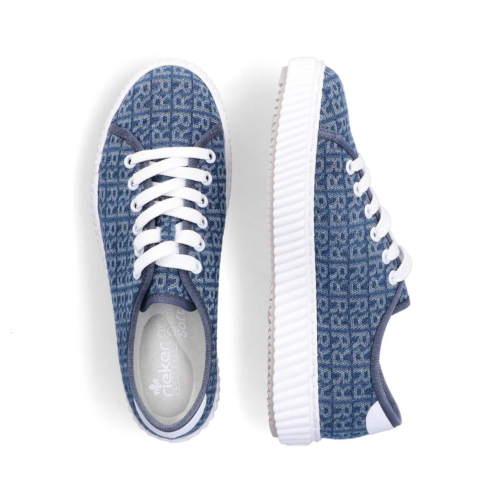 Rieker Vegan-Women'S Sneaker Low Slate Blue