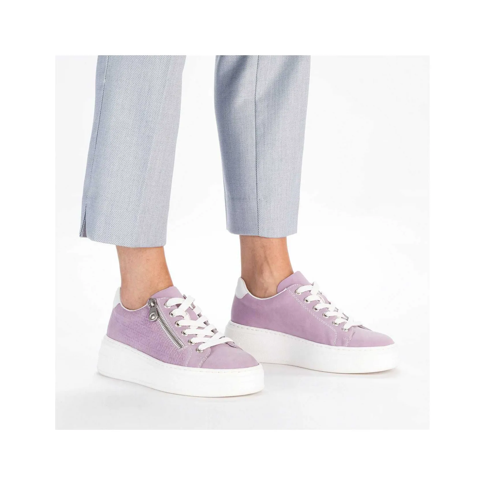 Rieker Colorful Styles-Women'S Sneaker Low Lilac Colors