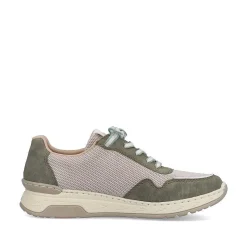 Rieker Sneakers-Women'S Sneaker Low Cactus Green-Light Beige