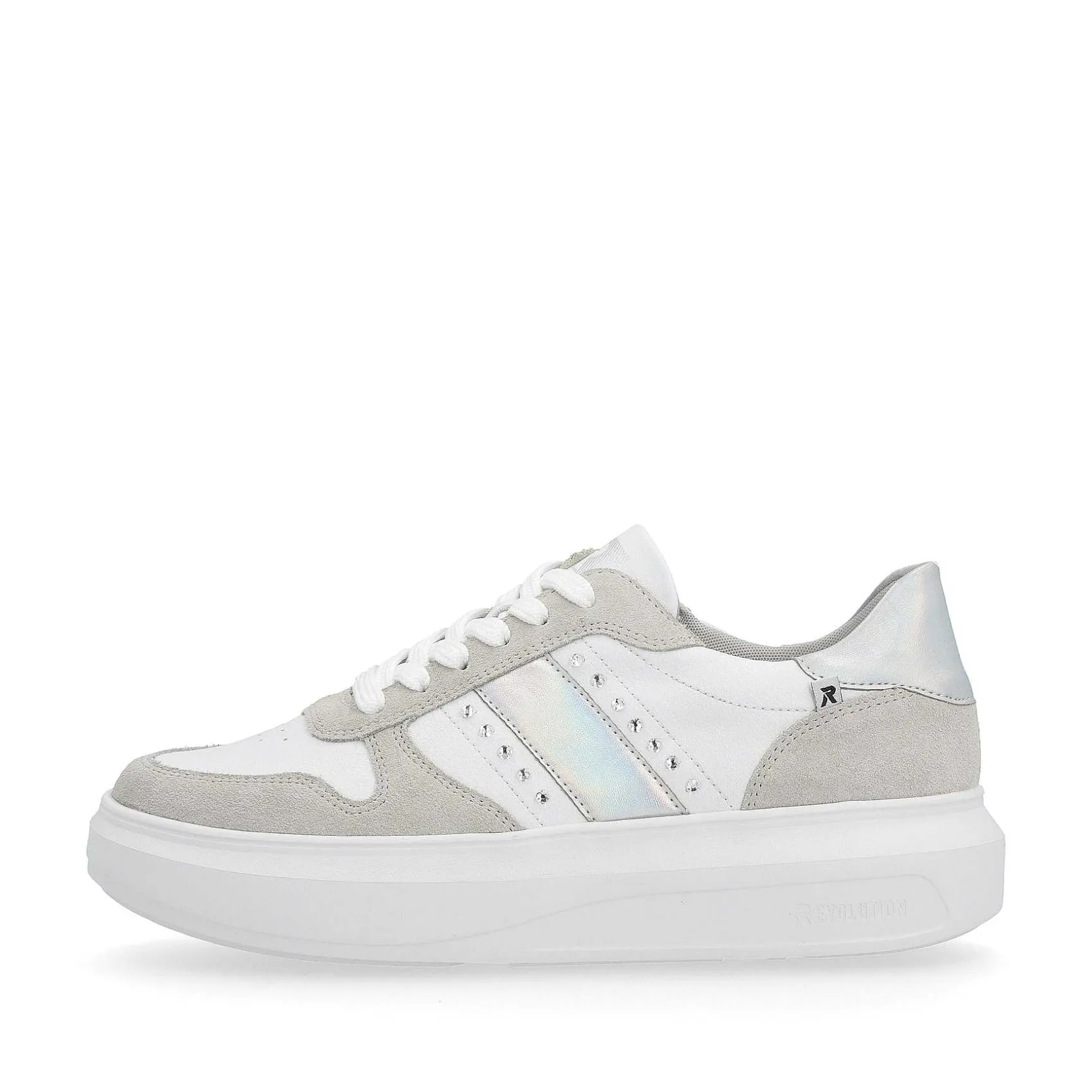 Rieker Sneakers-Women'S Sneaker Low Clear-White Dust-Grey