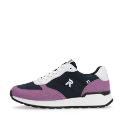 Rieker Colorful Styles-Women'S Sneaker Low Atlantic-Blue Violet