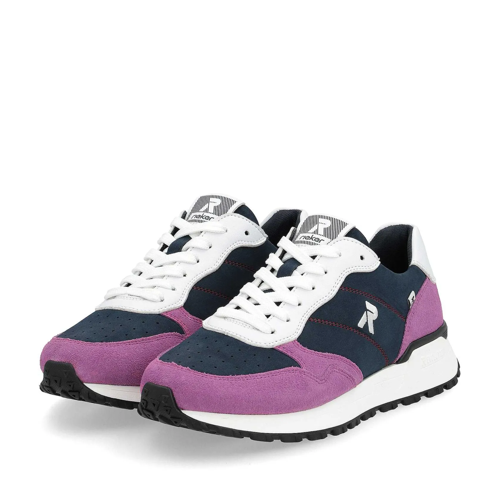 Rieker Colorful Styles-Women'S Sneaker Low Atlantic-Blue Violet