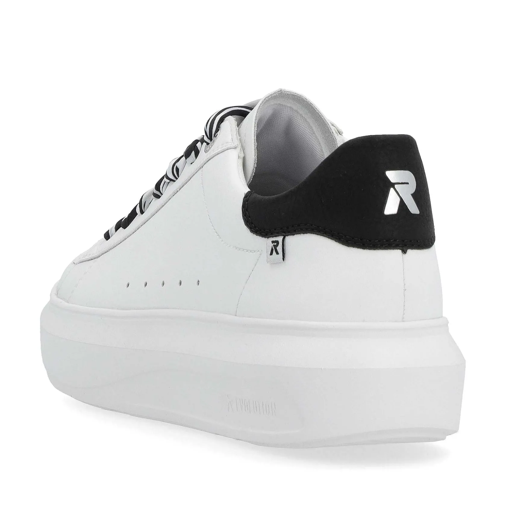 Rieker Sneakers-Women'S Sneaker Low Crystal-White Deep-Black
