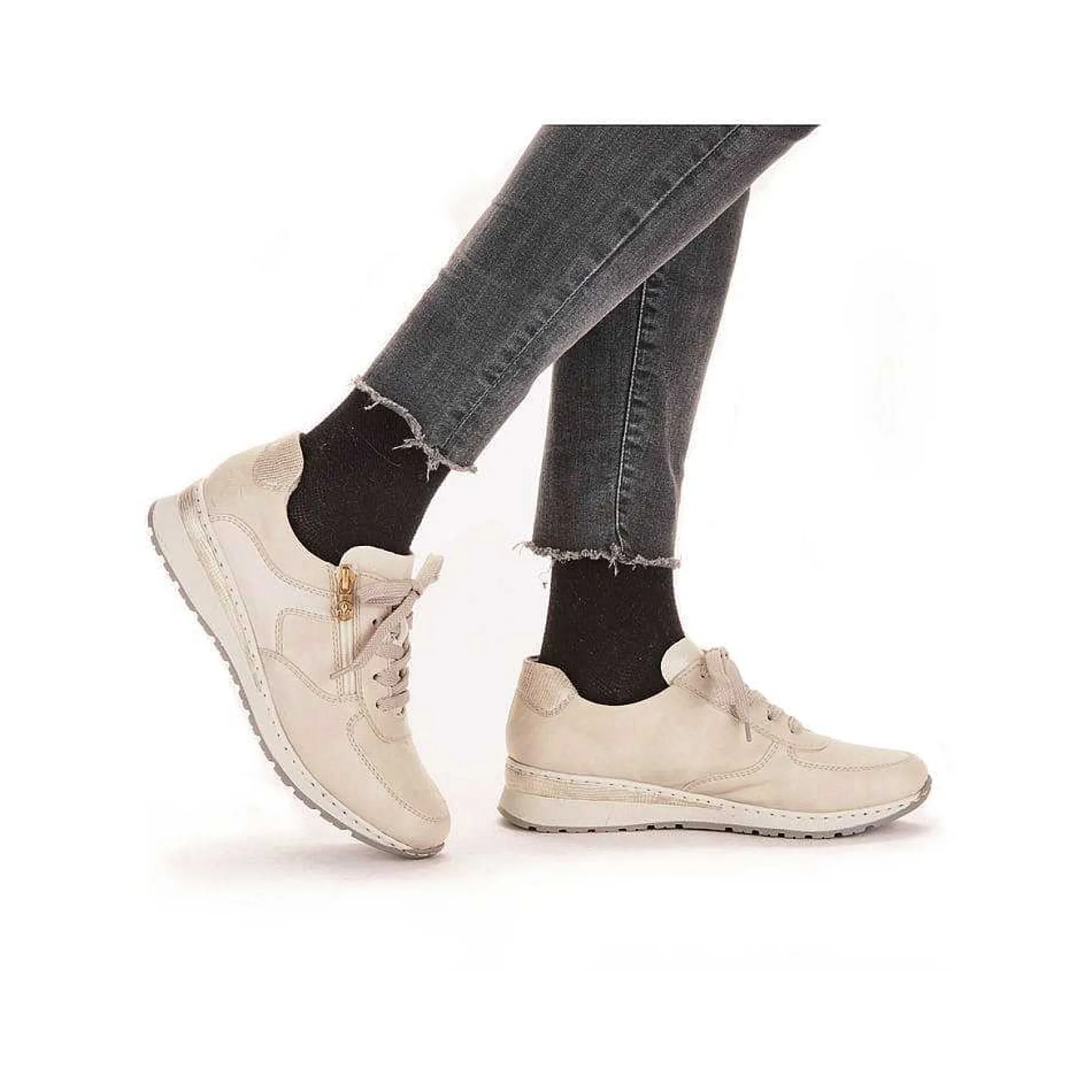 Rieker Sneakers-Women'S Sneaker Low Cream White