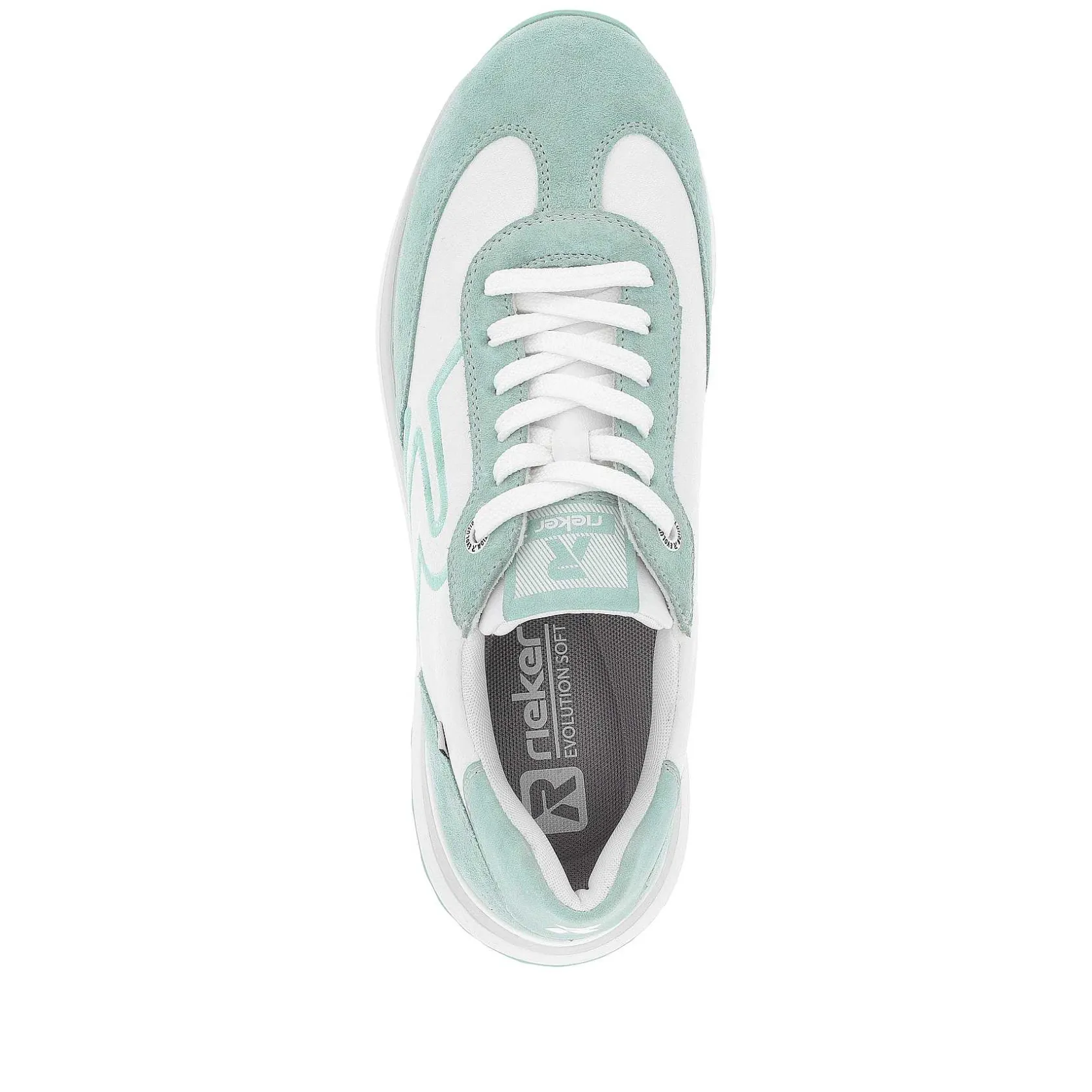 Rieker Colorful Styles-Women'S Sneaker Low Frost-White Aquamarine