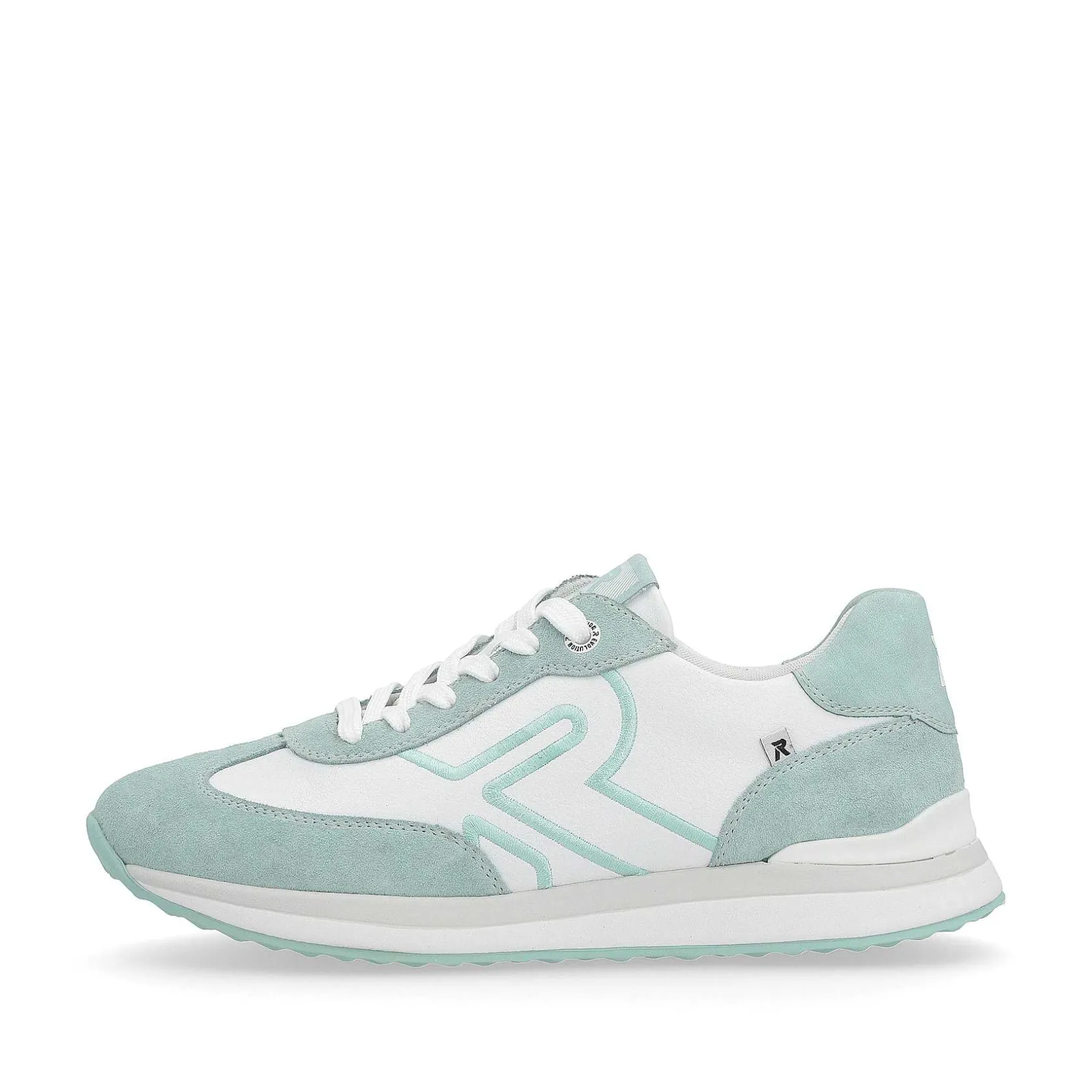 Rieker Colorful Styles-Women'S Sneaker Low Frost-White Aquamarine
