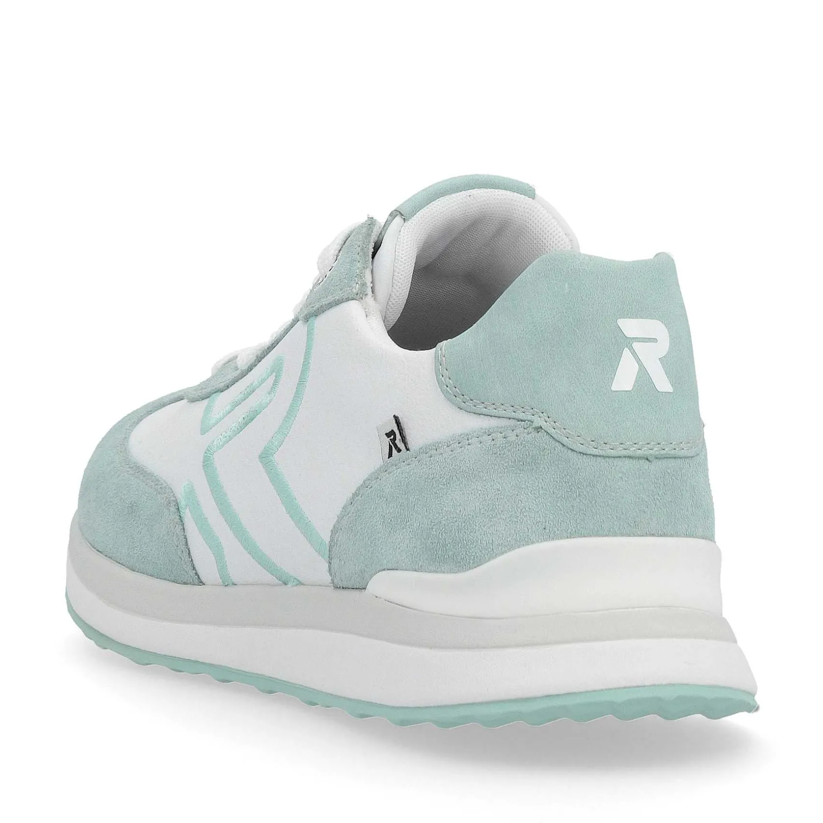 Rieker Colorful Styles-Women'S Sneaker Low Frost-White Aquamarine