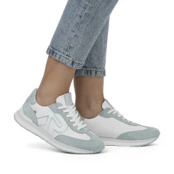 Rieker Colorful Styles-Women'S Sneaker Low Frost-White Aquamarine