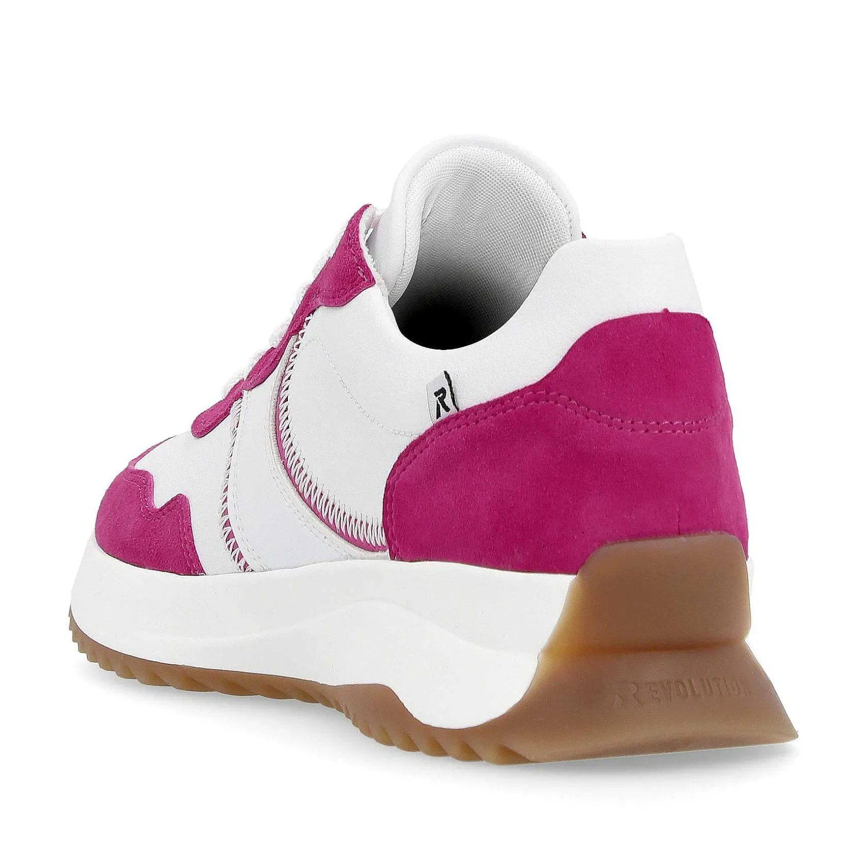 Rieker Colorful Styles-Women'S Sneaker Low Clear-White Fuchsia
