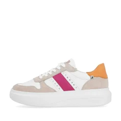 Rieker Colorful Styles-Women'S Sneaker Low Pearl-White Sand-Beige
