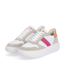 Rieker Colorful Styles-Women'S Sneaker Low Pearl-White Sand-Beige