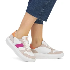 Rieker Colorful Styles-Women'S Sneaker Low Pearl-White Sand-Beige